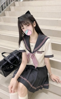 悠悠 19歲大一 水手服貓耳 腿長又直 皮膚白嫩 嗲聲學妹等你上車